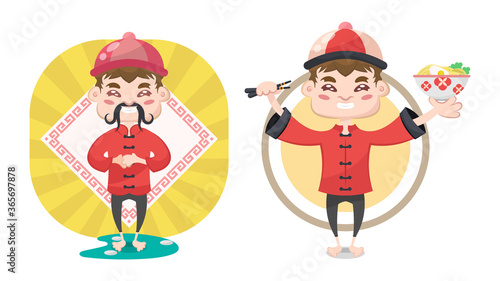 Chinese characters in cultural clothing