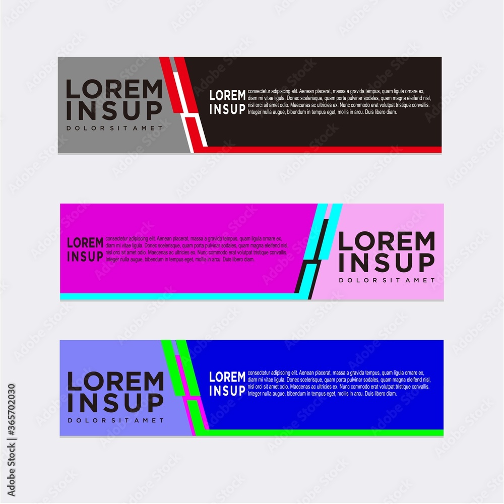 modern abstract banner design template
