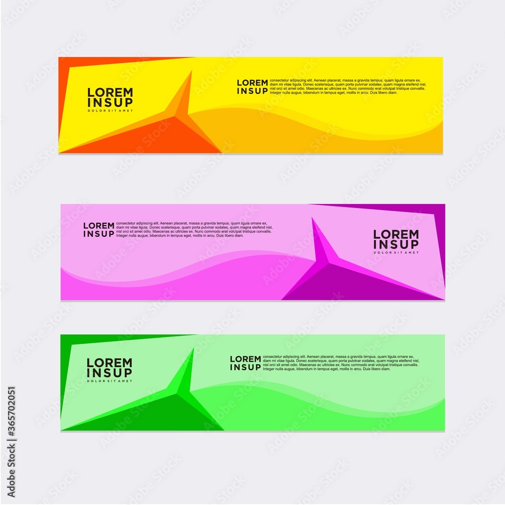 modern abstract banner design template