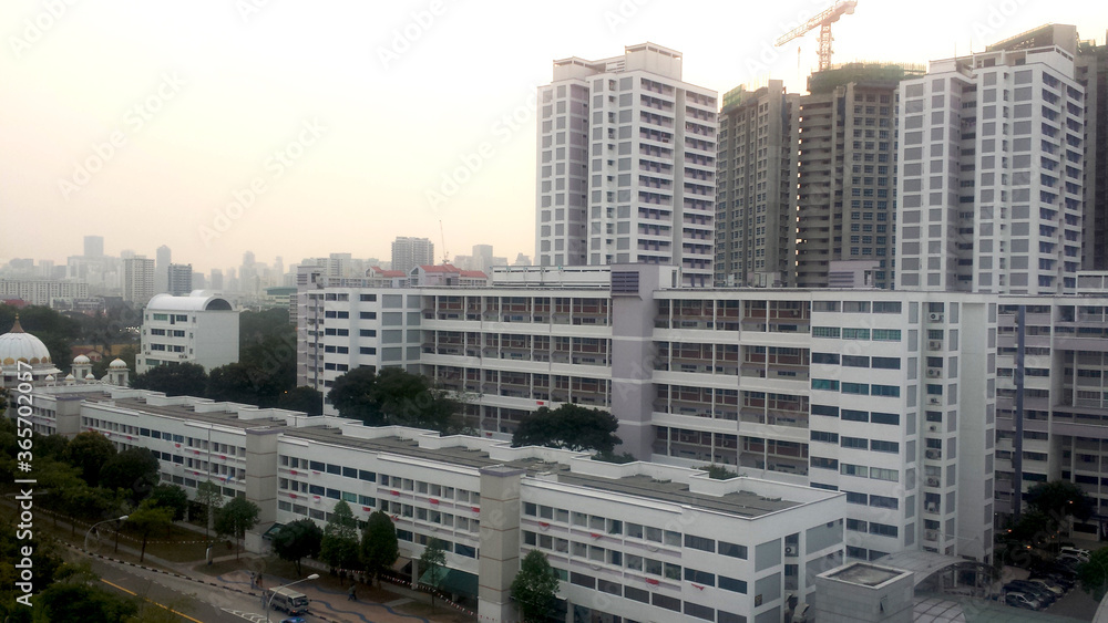 areal view of HDB at bookeng MRT station