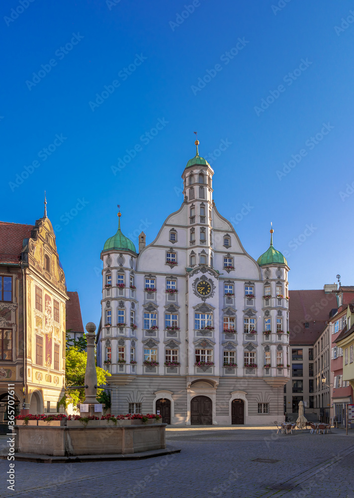 Fototapeta premium Ratusz w Memmingen, Bawaria, Niemcy