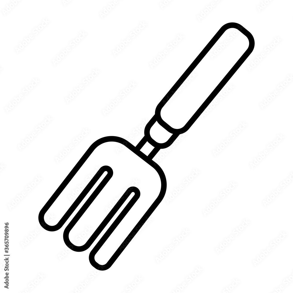 rake gardening tool line style icon rake gardening tool line style icon