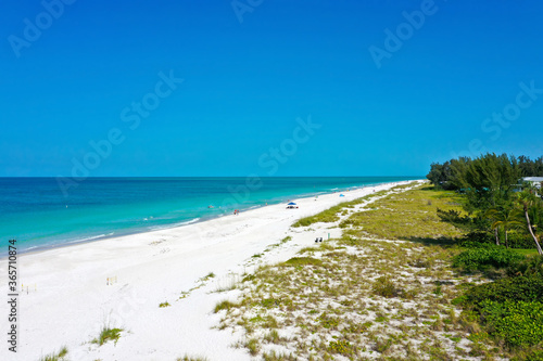 Aerial View of Anna Maria Island  Florida