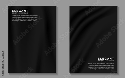Elegant cover poster background with smooth and soft silk fabric texture. Clean wave and curve graphic. Luxury vector design can use for flyer, cover wedding card, textile and cosmetic ads product 