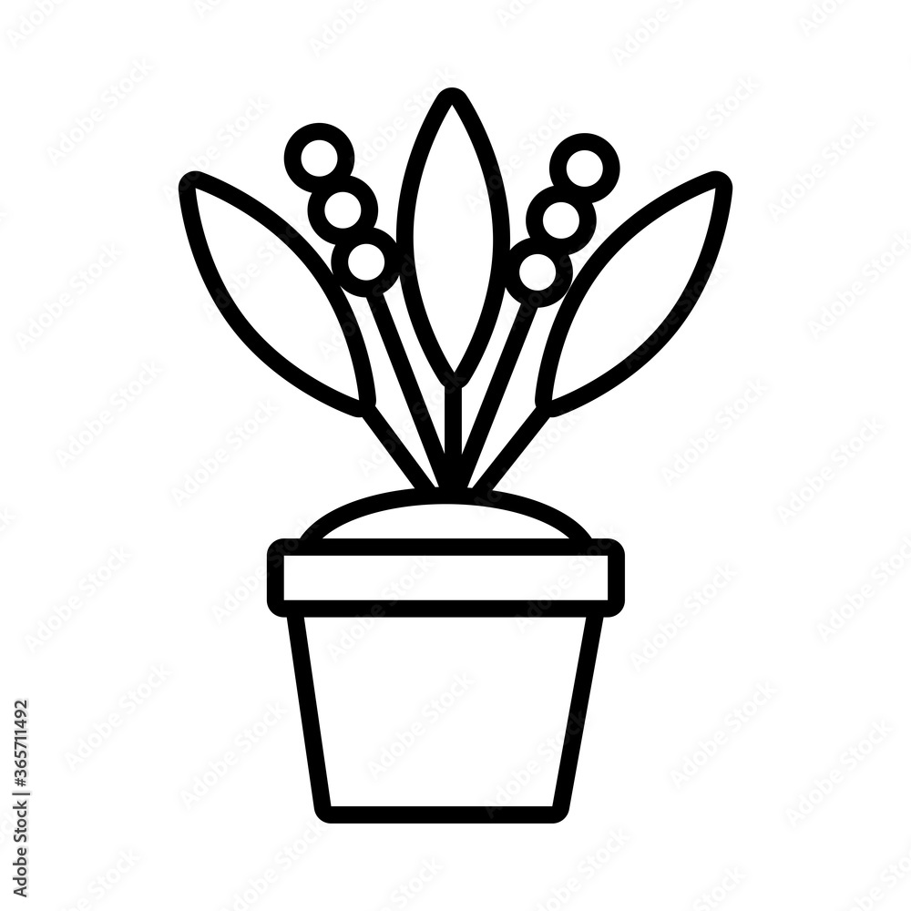 growth plant with seeds in ceramic pot line style icon growth plant with seeds in ceramic pot line style icon