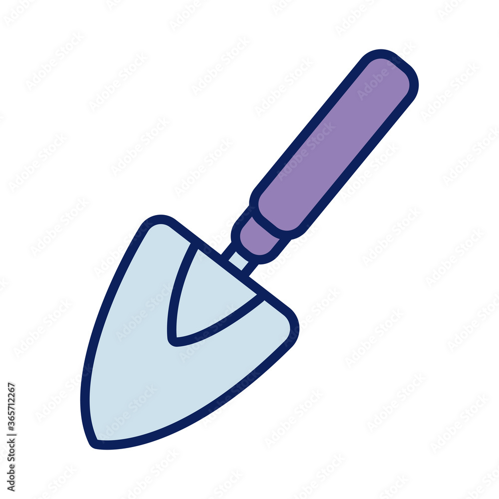 spatula gardening tool line and fill style icon spatula gardening tool line and fill style icon