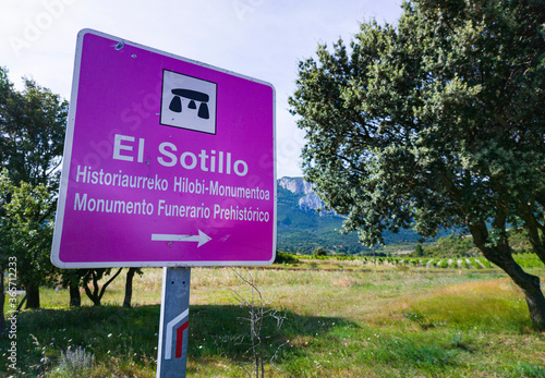 Dolmen El Sotillo in Leza in the Rioja Alavesa. Alava, Basque Country, Spain, Europe photo