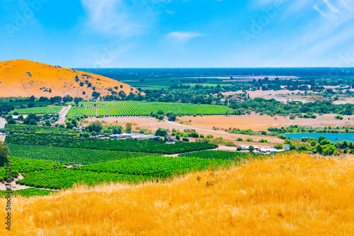 Clearing fog in the San Joaquin Valley, the agricultural center of California.