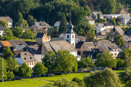 Scenic view at the church of village Brauneberg