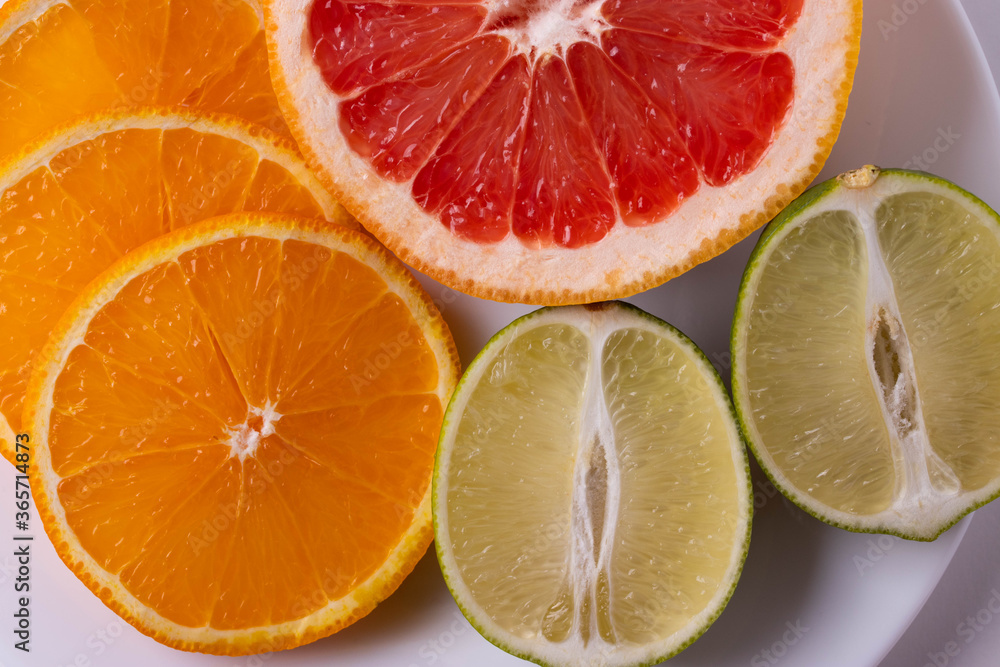 freah juicy citruses cut in slices freah juicy citruses cut in slices