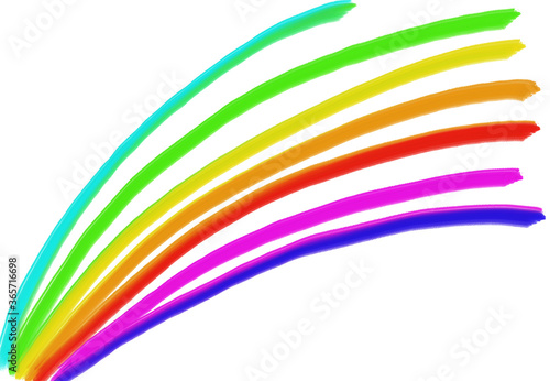 Minimalistic design with color gradients. Rainbow shades palette. Rainbow color gradations