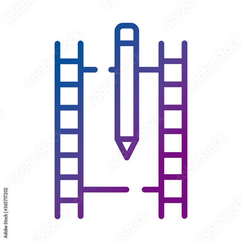 video tape record with pen content gradient style icon