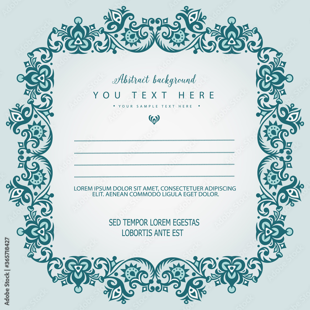 Vector ornamental nature card design Vector ornamental nature card design