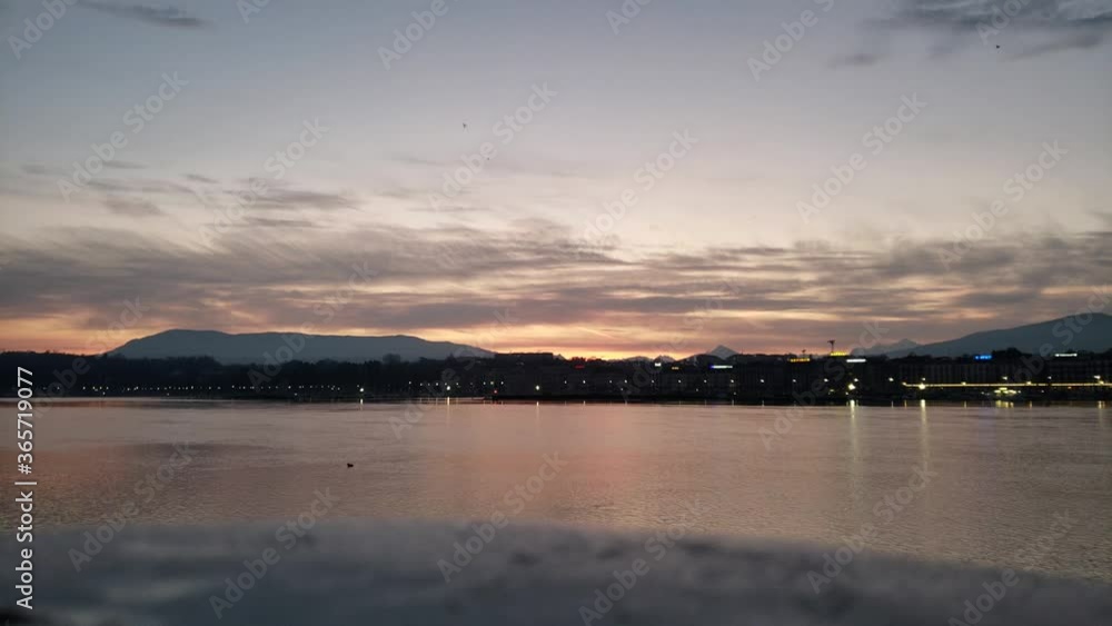 Sunrise on Lac Léman. Sunrise on Lac Léman.