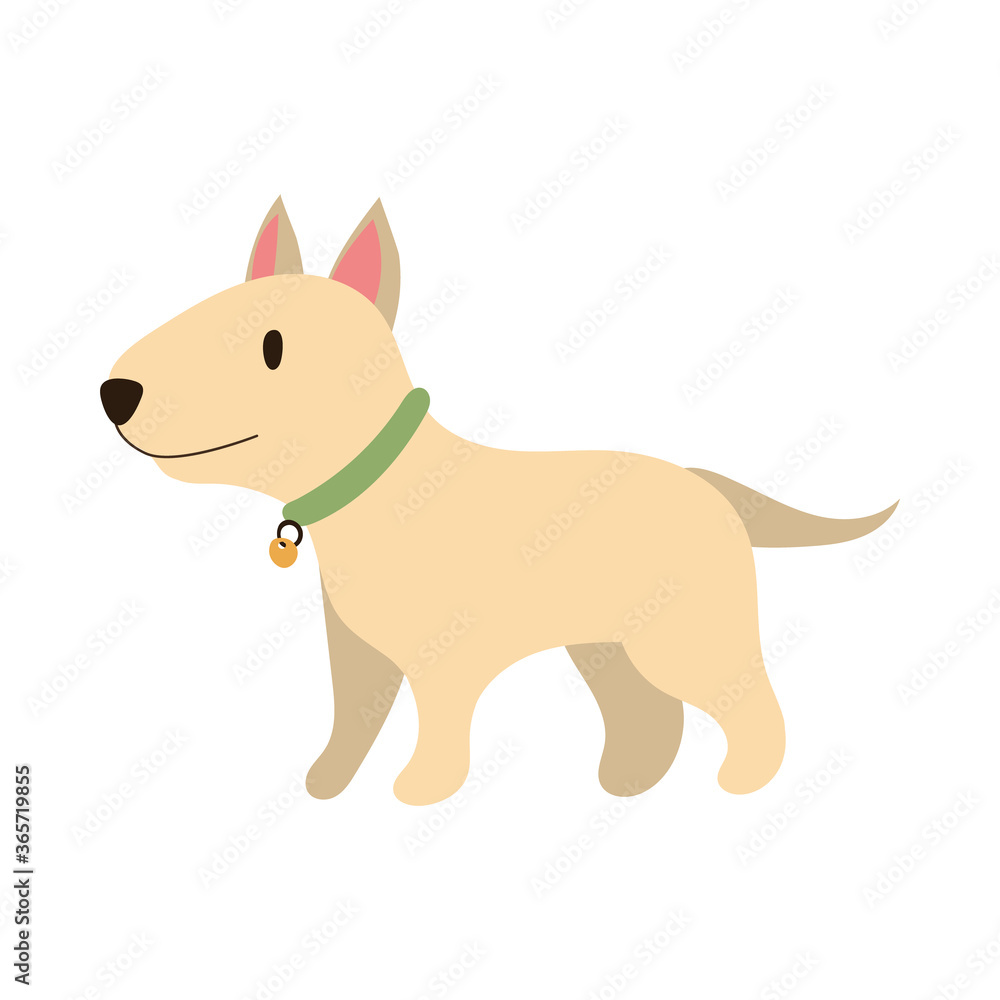 cute dog pet hand draw style icon