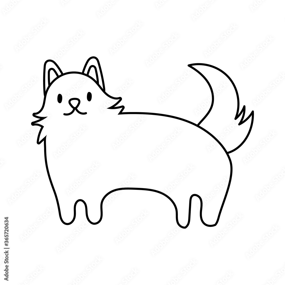 cute little cat pet line style icon cute little cat pet line style icon