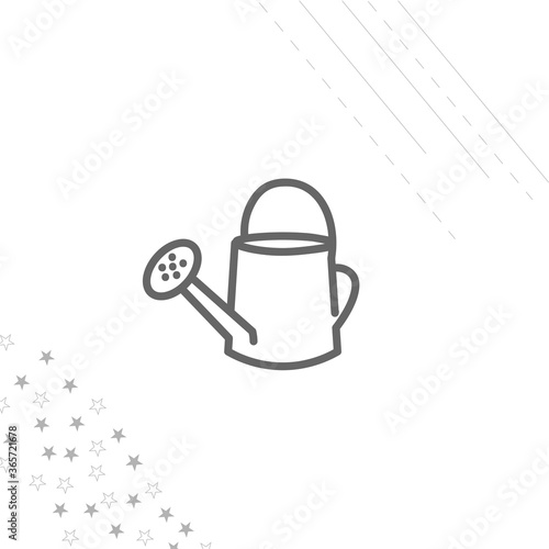 watering can isolated line icon for web and mobile