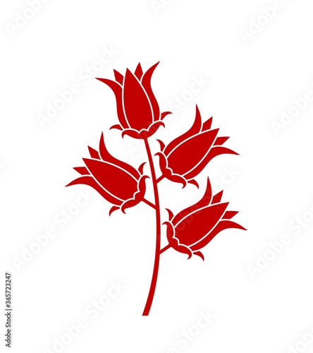 Hibiscus tea logo. Isolated hibiscus tea on white background
