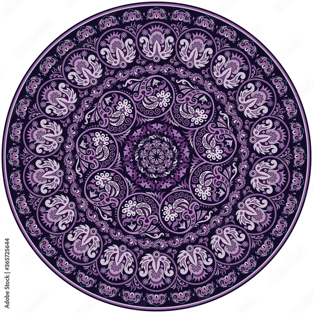 Vector ethnic round ornamental illustration. Vector ethnic round ornamental illustration.