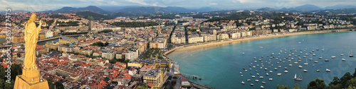 San Sebastian, city of Basque Country. Spain. Drone Photo © VEOy.com