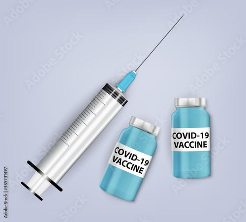 Covid-19 Vaccine Medical Background. Vector Illustration. EPS10