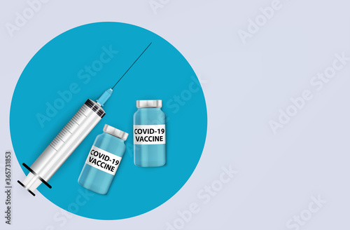 Covid-19 Vaccine Medical Background. Vector Illustration. EPS10