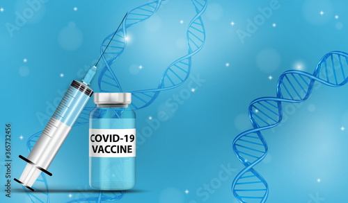 Covid-19 Vaccine Medical Background. Vector Illustration. EPS10