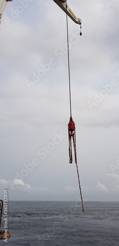 Crane during subsea construction 