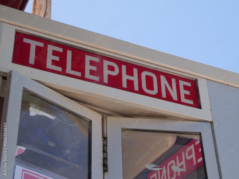Naklejka premium A vintage telephone booth