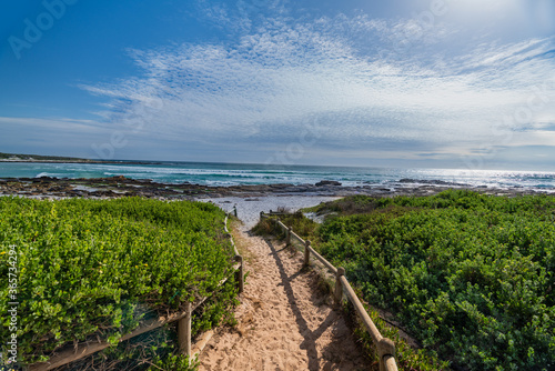 Sandy pathway to Scarborough beach in Cape Town South Africa