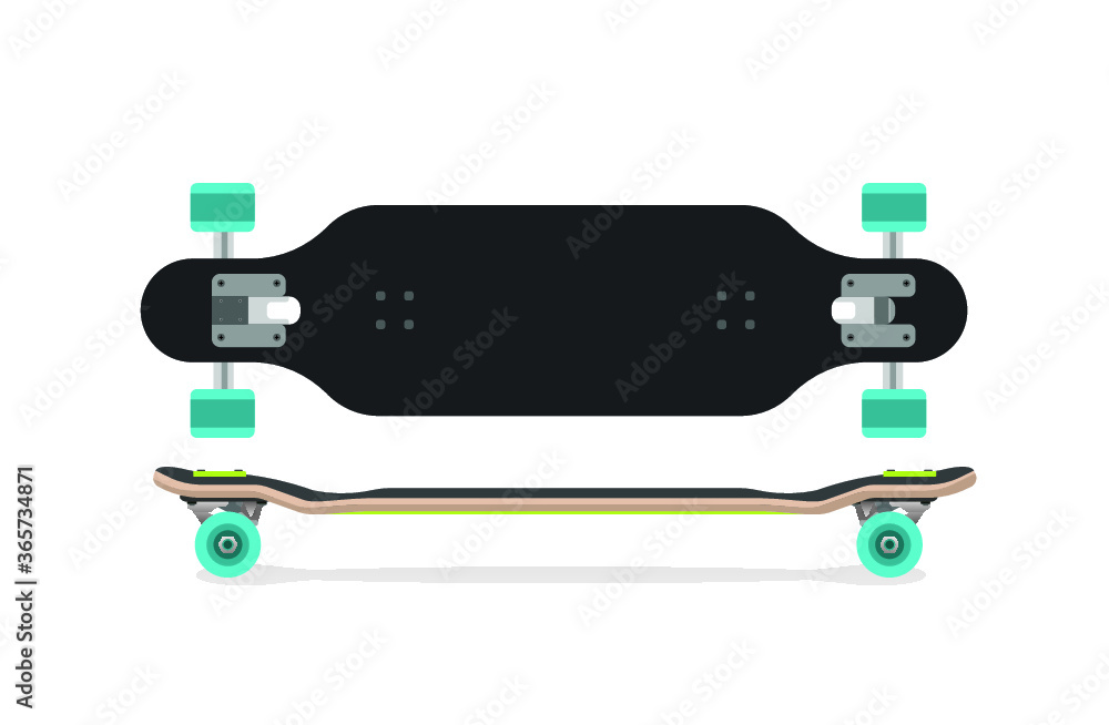 Skateboard vector illustration (Use for stickers, t-shirt, decals typography,logos and design elements) Skateboard vector illustration (Use for stickers, t-shirt, decals typography,logos and design elements)