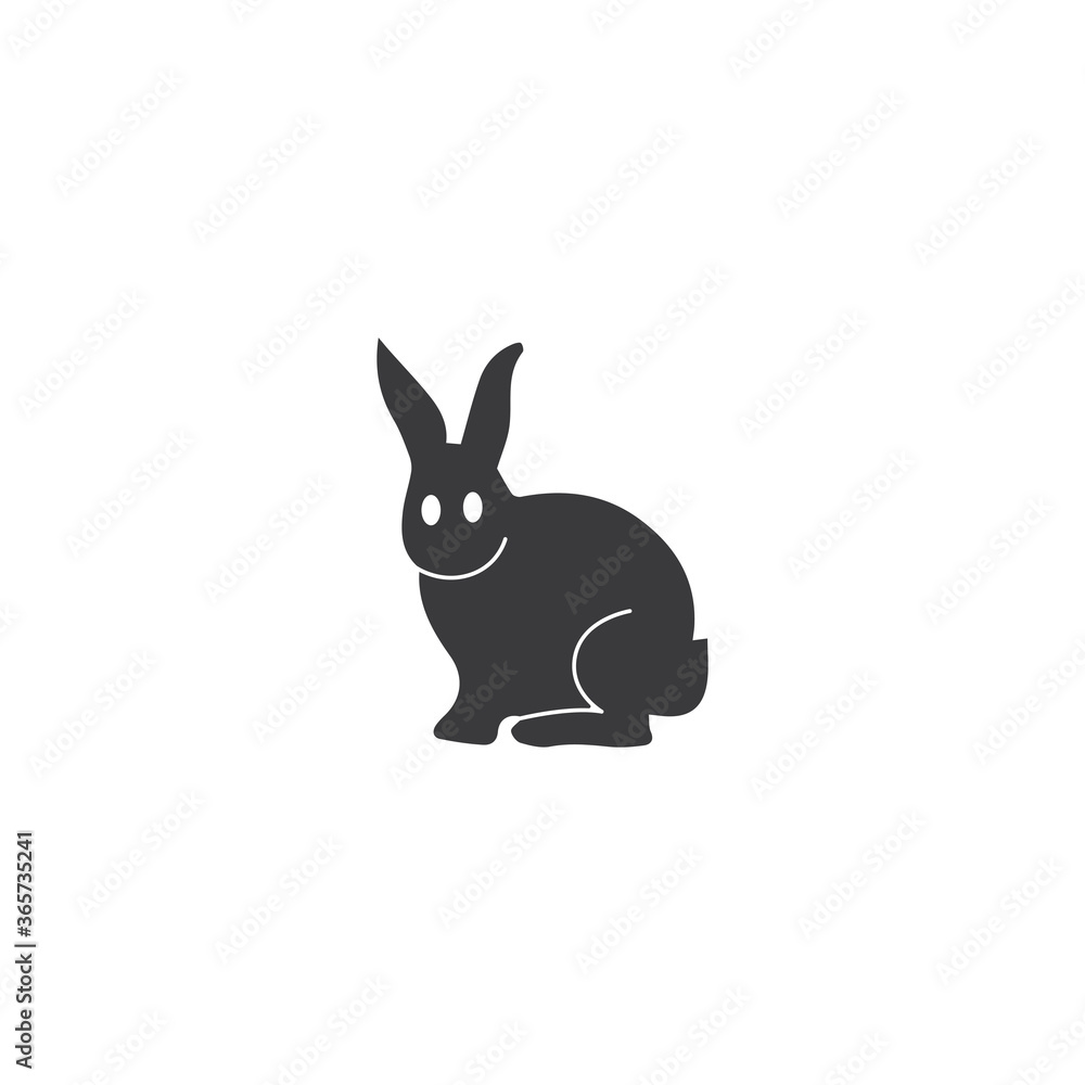 Fototapeta premium Rabbit vector icon illustration design