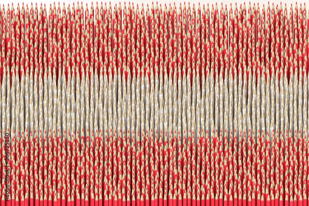 Flag of Austria made with color pencils. Art related 3D rendering Flag of Austria made with color pencils. Art related 3D rendering