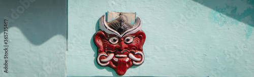 Drishti Bommai colourful talisman to ward off evil force. Home protection. South Indian culture photo