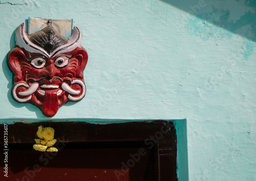 Drishti Bommai colourful talisman to ward off evil force. Home protection. South Indian culture photo