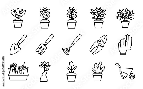 bundle of plant growth line style
