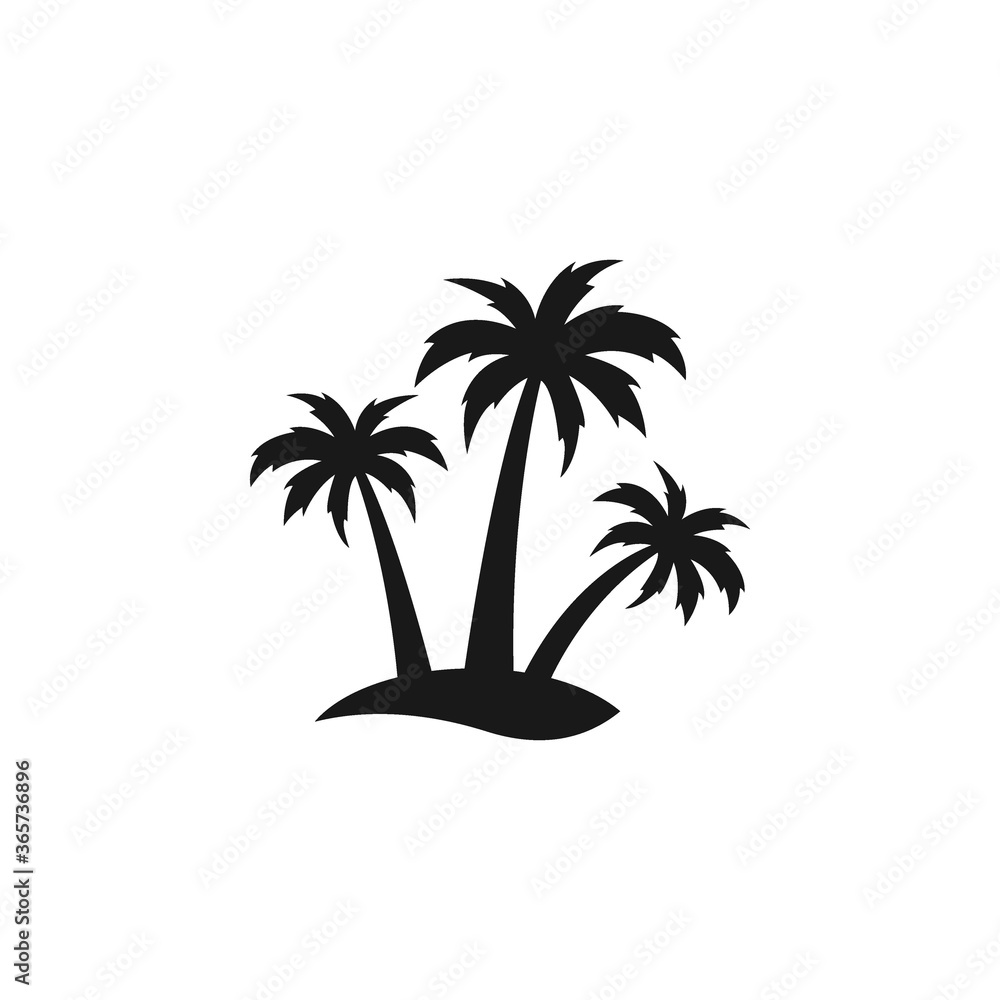 Palm icon flat vector illustration