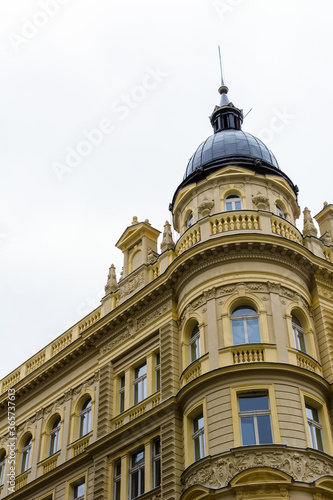 Prague, the capital of the Czech Republic. Architecture and buildings. City day and night. Attractions and popular places of Prague.