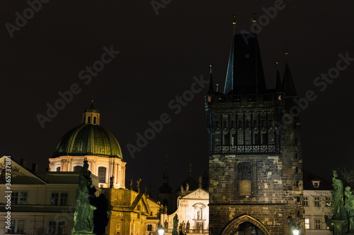Prague, the capital of the Czech Republic. Architecture and buildings. City day and night. Attractions and popular places of Prague.