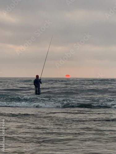 Fisherman and the sun