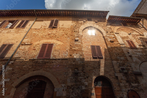 Street of San Gimignano in Tuscany