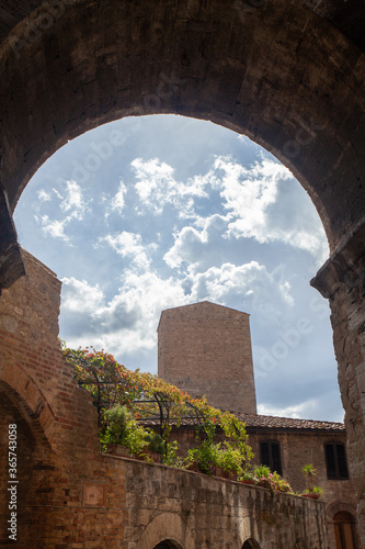 Street of San Gimignano in Tuscany