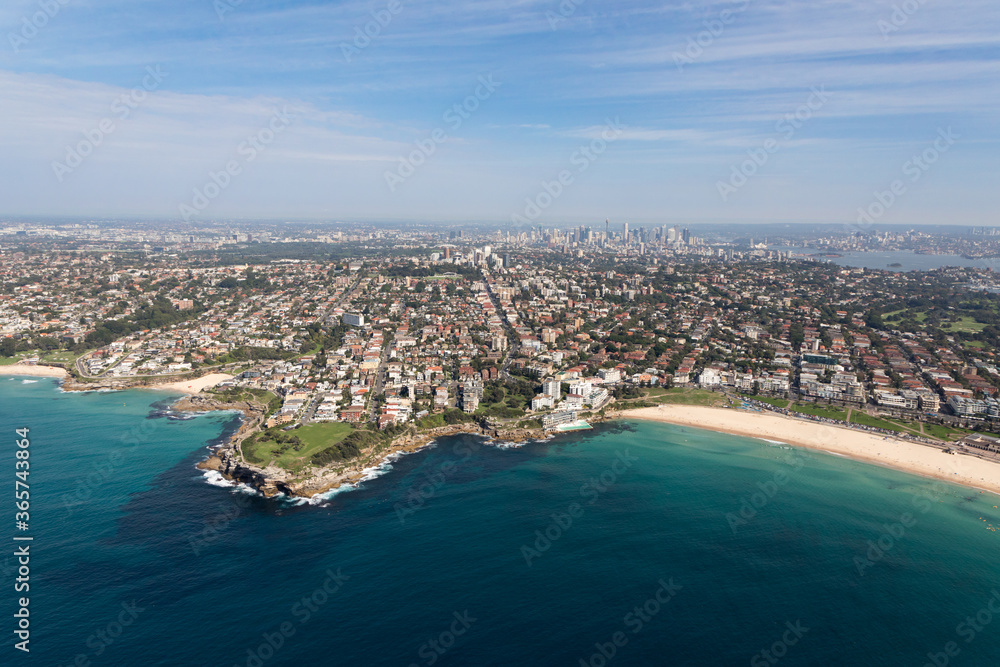 Bondi Beach - Sydney Australia aerial view.