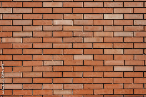 Brick wall background. The texture of a decorative brick is brown. Close-up. 