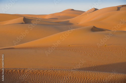 Contours of sand dunes at Liwa, Abu Dhabi, UAE