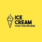 Creative ice cream logo design