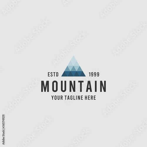 Creative geometric mountain logo design