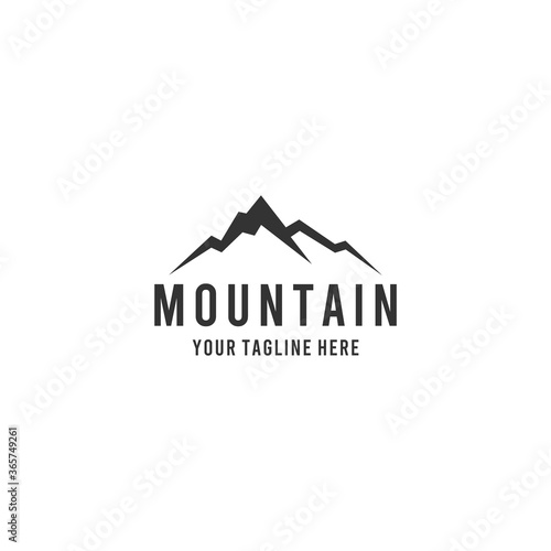 Creative minimalist mountain logo design