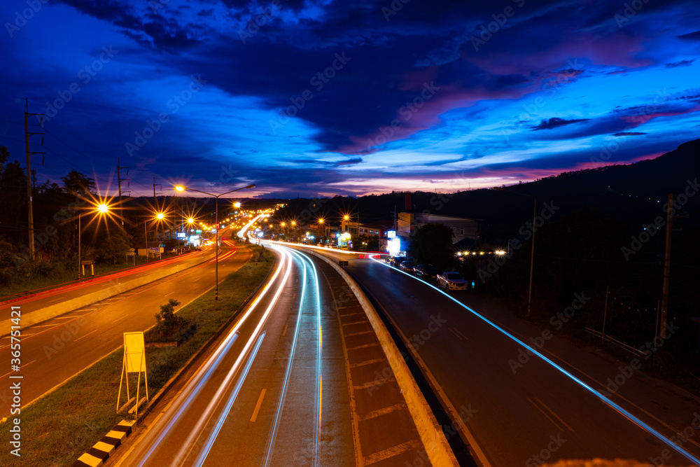 The Night Traffic at Khao kor., Thailand. The Night Traffic at Khao kor., Thailand.