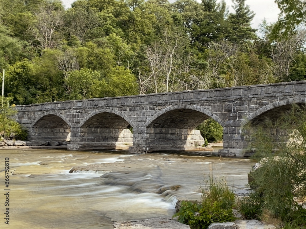 A 5 span bridge made of stone
